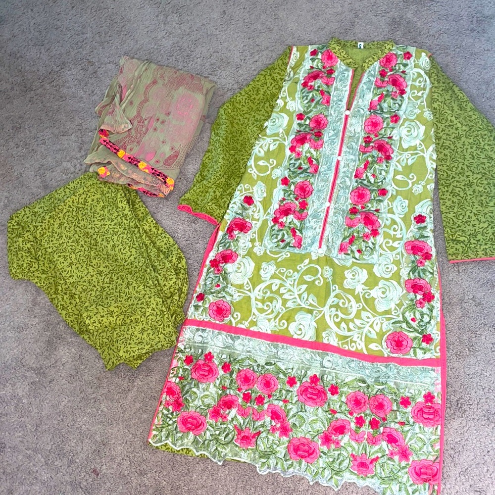 pakistani design 3 pc dress